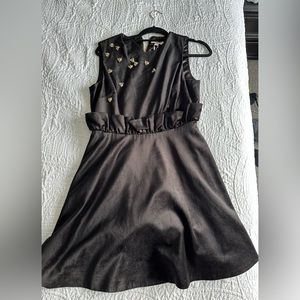 Never worn Ted Baker black velvet dress with bee detail
